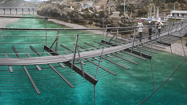 Shiogo Suspension Bridge Drone Shot